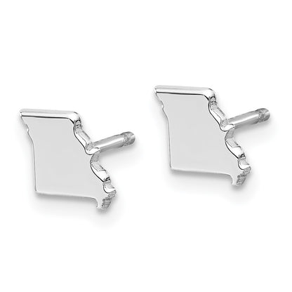 14K White Gold 14Kw Missouri State Earrings