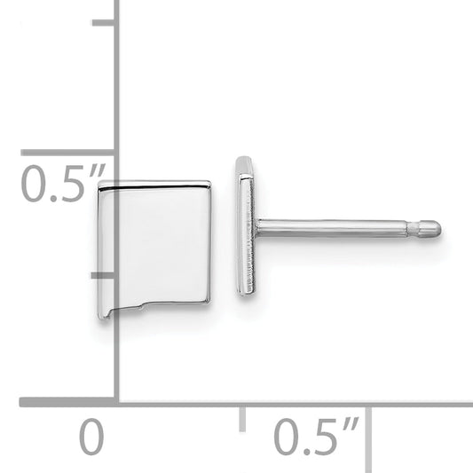 14K White Gold 14Kw New Mexico State Earrings
