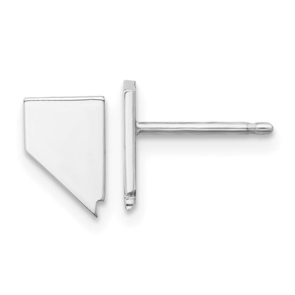 14K White Gold 14Kw Nevada State Earrings