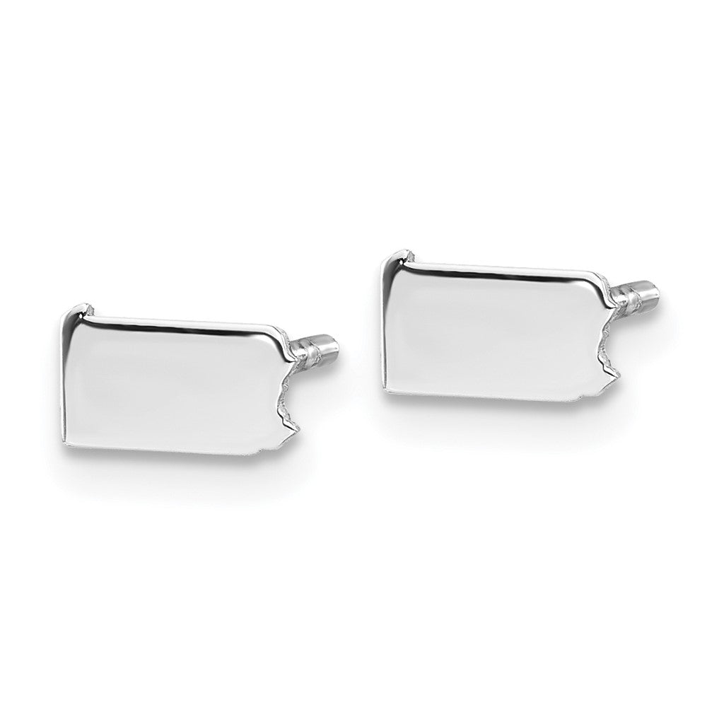 14K White Gold 14Kw Pennsylvania State Earrings