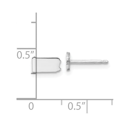 14K White Gold 14Kw Pennsylvania State Earrings