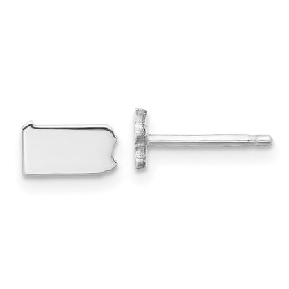 14K White Gold 14Kw Pennsylvania State Earrings