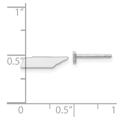 14K White Gold 14Kw Tennessee State Earrings