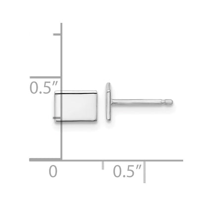 14K White Gold 14Kw Wyoming State Earrings
