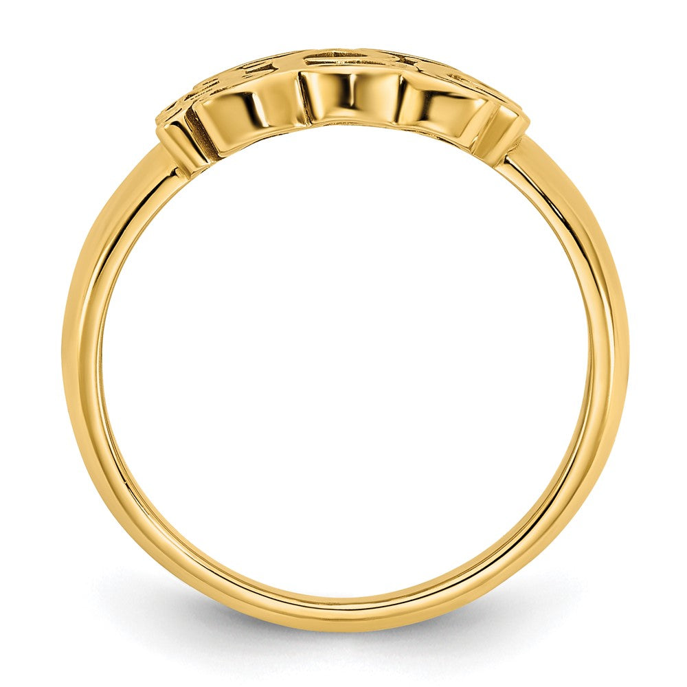 Gold Plated Sterling Silver/Gold Monogram Ring