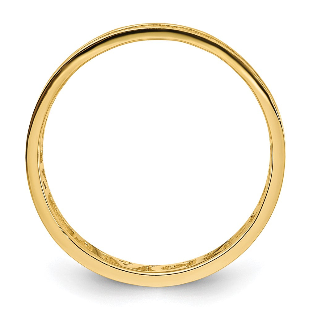 Gold Plated Sterling Silver/Gold Cut Out Name Ring