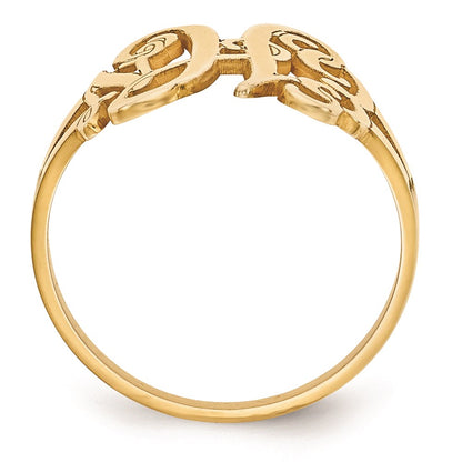 Gold Plated Sterling Silver/Gold Monogram Ring