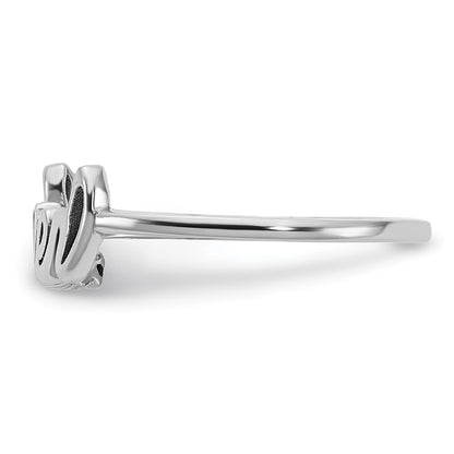 14K White Gold Name Plate Ring