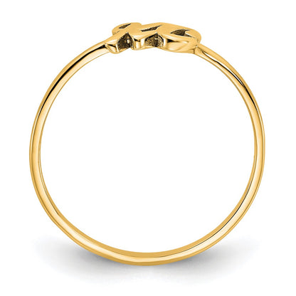 Gold Plated Sterling Silver/Gold Script Or Block Font Double Initial Ring