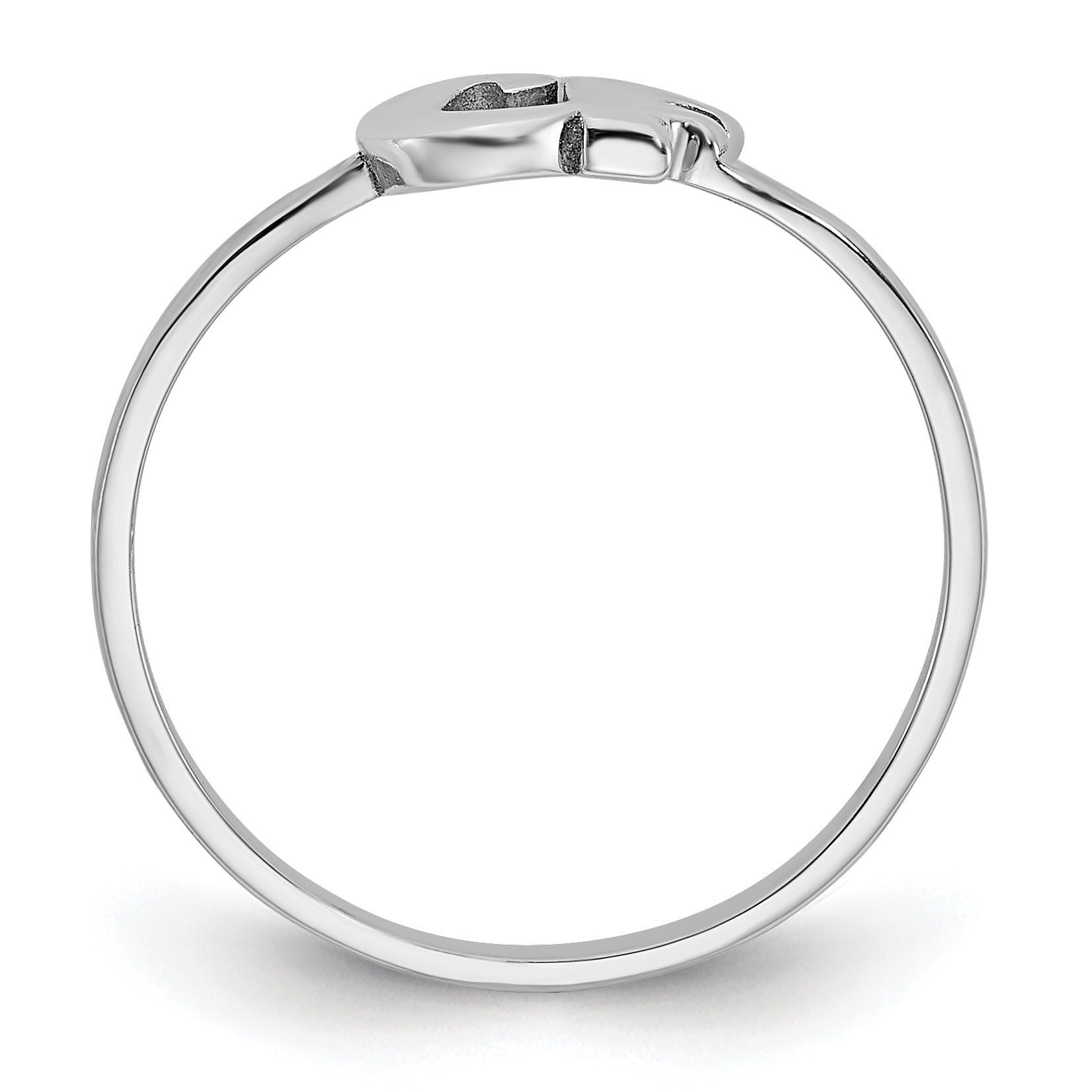 14K White Gold 14Kk Script Or Block Font Double Initial Ring