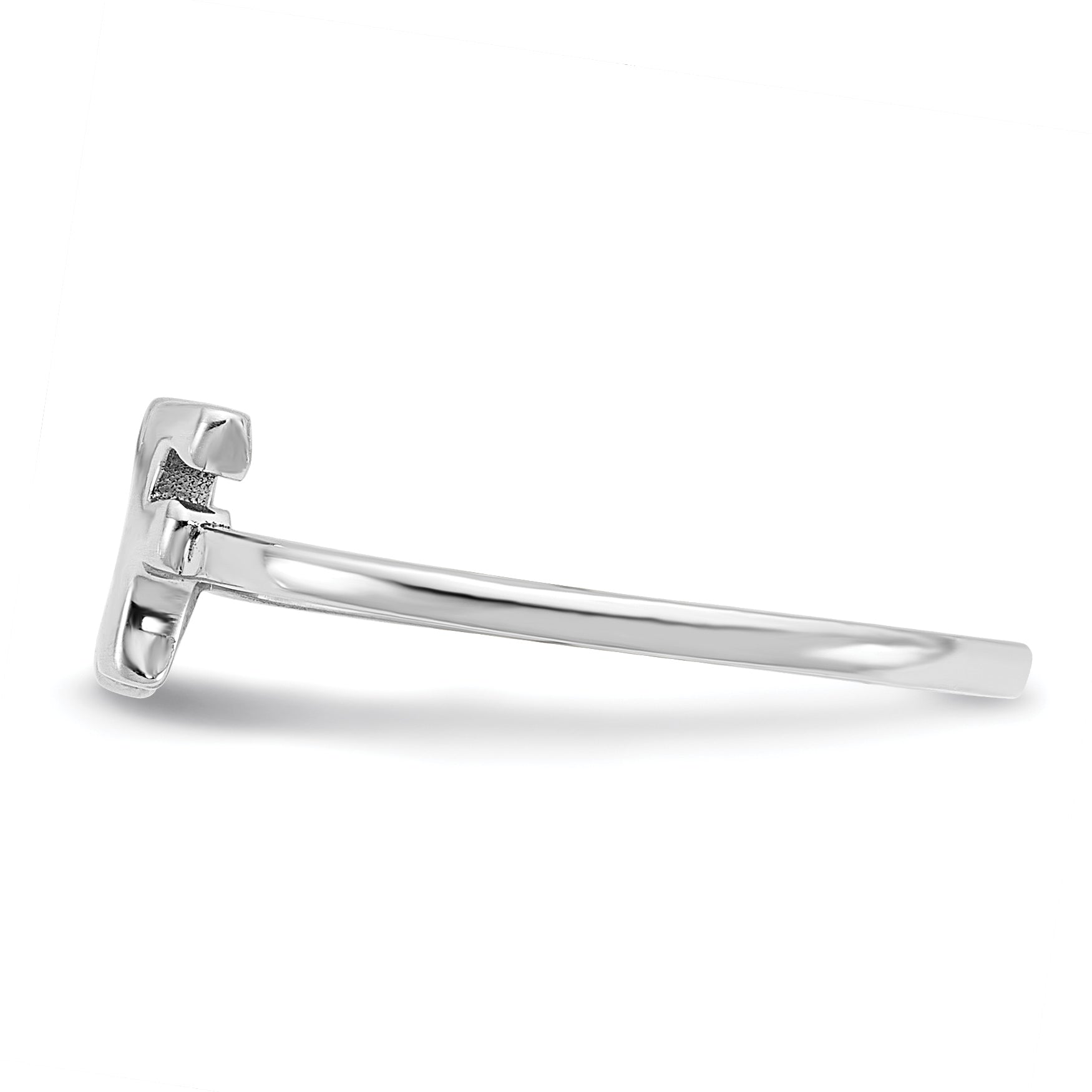 14K White Gold 14Kk Script Or Block Font Double Initial Ring
