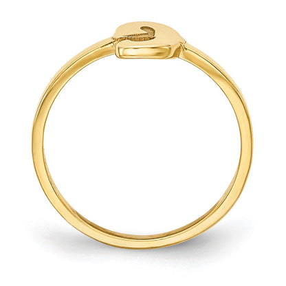 Gold Plated Sterling Silver/Gold Script Or Block Font Initial Ring