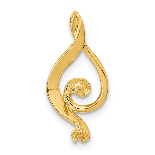 14k Yellow Gold 14k 5.5mm White Round Freshwater Cultured Pearl AA Diamond Pendant