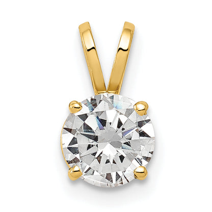 14k Yellow Gold 14k 6mm Cubic Zirconia pendant