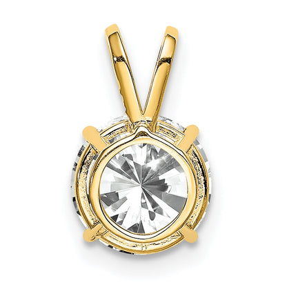 14k Yellow Gold 14k 8mm Cubic Zirconia pendant