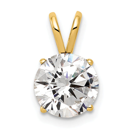 14k Yellow Gold 14k 8mm Cubic Zirconia pendant