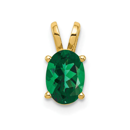 14K Yellow Gold 7x5mm Oval Mount St. Helens pendant