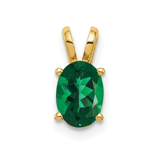 14K Yellow Gold 7x5mm Oval Mount St. Helens pendant