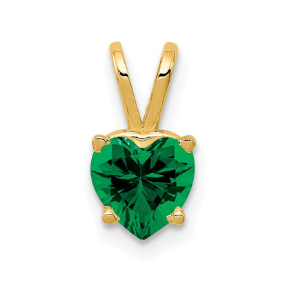 14K Yellow Gold 6mm Heart Mount St. Helens pendant