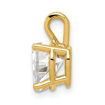 14k Yellow Gold 14k 7mm Heart Cubic Zirconia pendant