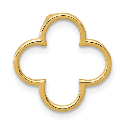 14k Yellow Gold 14k Small Quatrefoil Design Chain Slide
