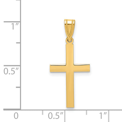 14k Yellow Gold 14k Sandblasted Cross Pendant