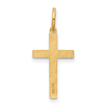 14k Yellow Gold 14K Laser Designed Cross Charm
