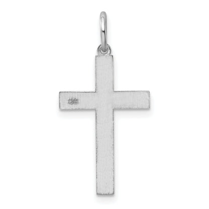 14k White Gold 14K White Gold Laser Designed Cross Pendant