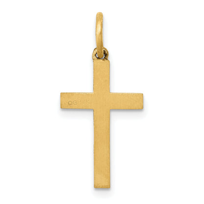 14k Yellow Gold 14K Laser Cut Ichthus Cross Charm