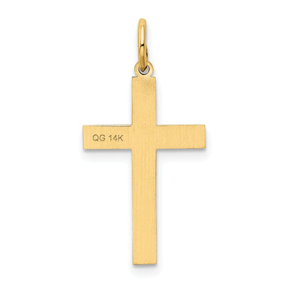 14k Yellow Gold 14K Laser Designed Cross Charm