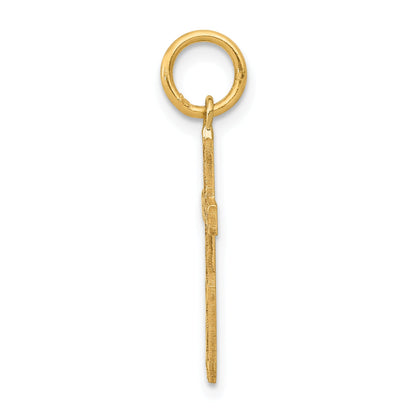 14k Yellow Gold 14K Laser Designed Cross Charm