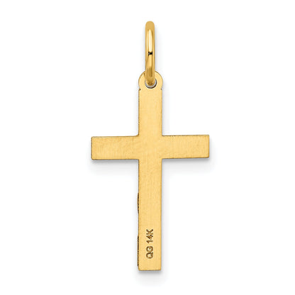 14k Yellow Gold 14K Laser Designed Cross Charm