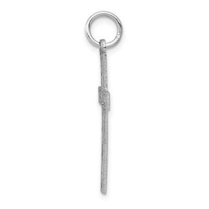 14k White Gold 14K White Gold Laser Designed Cross Charm
