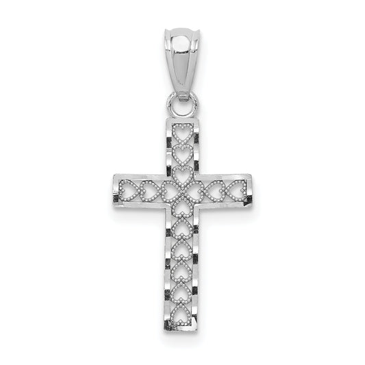 14k White Gold 14k White Gold Cross Pendant