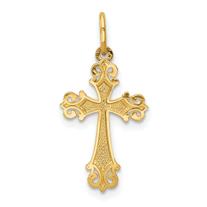 14k Yellow & Rhodium 14K w/Rhodium Cross Charm