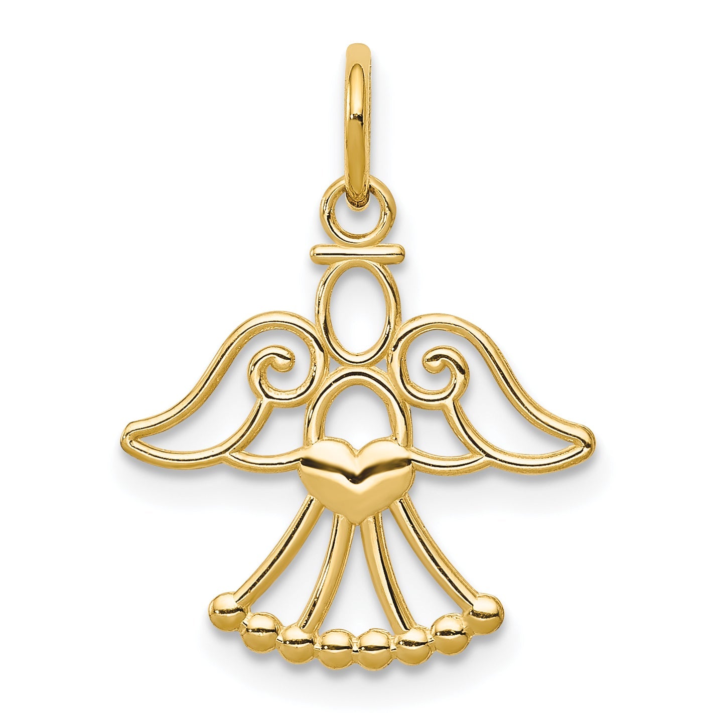 14k Yellow Gold 14k Angel Charm