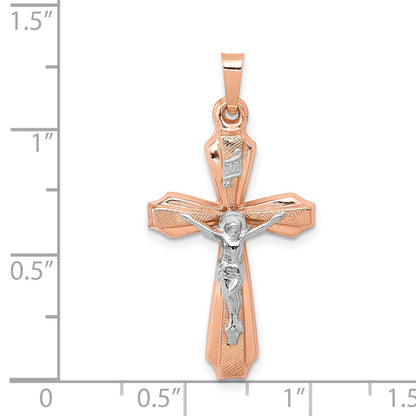 14k Two-tone 14k Two-tone Hollow Crucifix Pendant