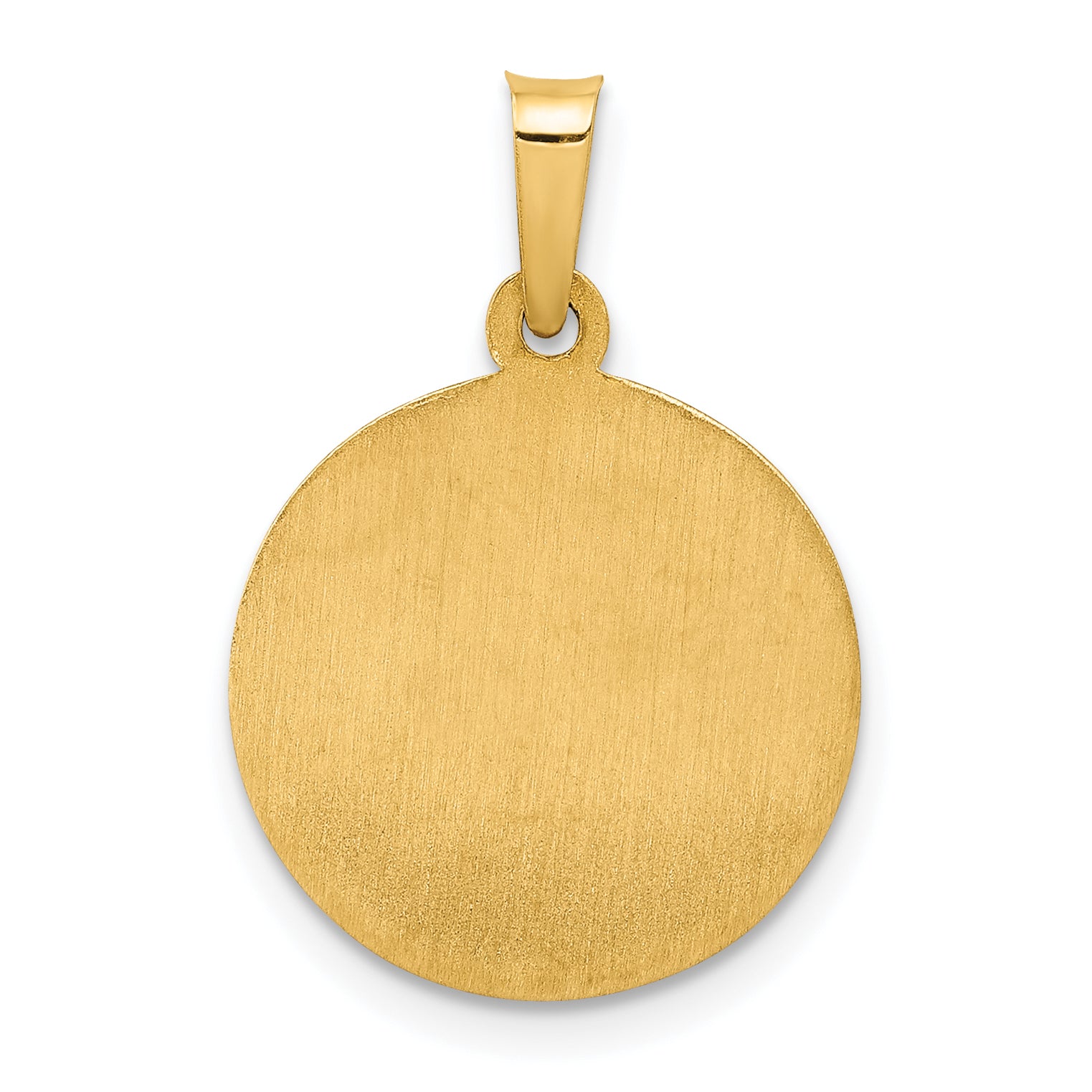 14k Yellow Gold 14k Polished and Satin Sacred Heart of Jesus Medal Hollow Pendant