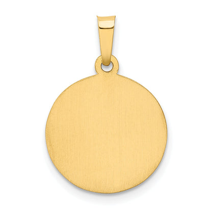 14k Yellow Gold 14k Polished and Satin Our Lady Guadalupe Medal Hollow Pendant
