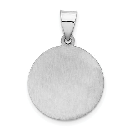 14k White Gold 14K White Gold Lady of Guadalupe Medal Hollow Pendant