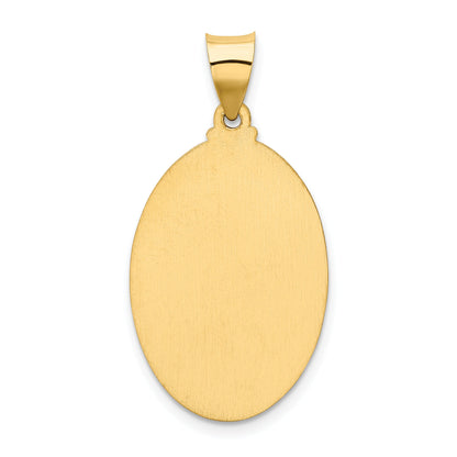 14k Yellow Gold 14k Polished and Satin Our Lady Guadalupe Medal Hollow Pendant