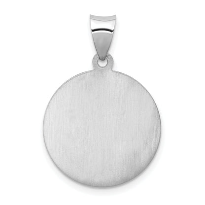 14k White Gold 14K White Gold Our Guardian Angel Medal Hollow Pendant