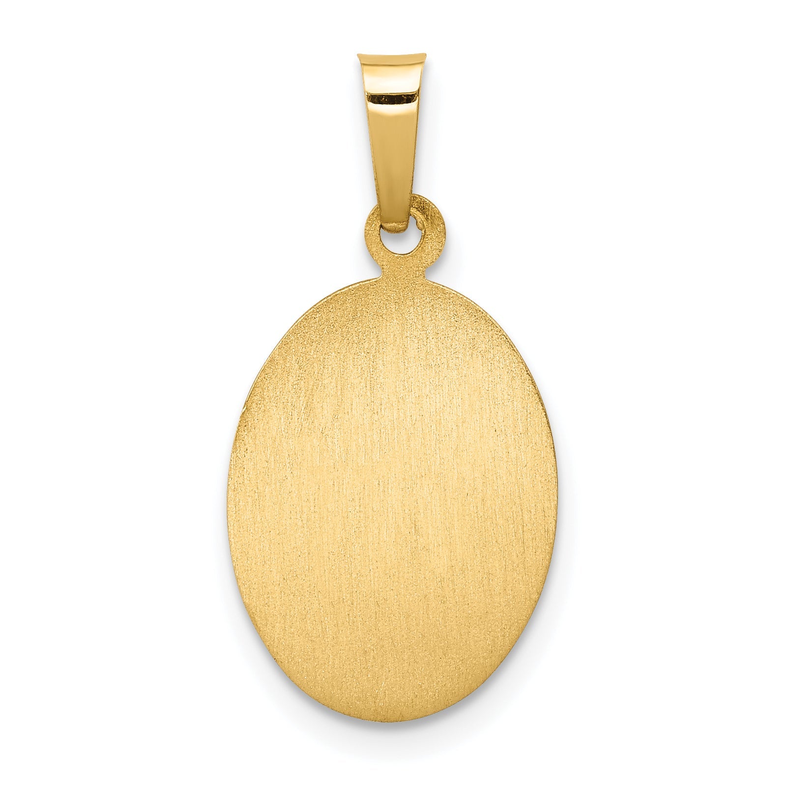 14k Yellow Gold 14k Polished and Satin St. Anthony Medal Hollow Pendant