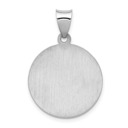 14k White Gold 14k White Gold Polished/Satin St. Anthony Medal Hollow Pendant
