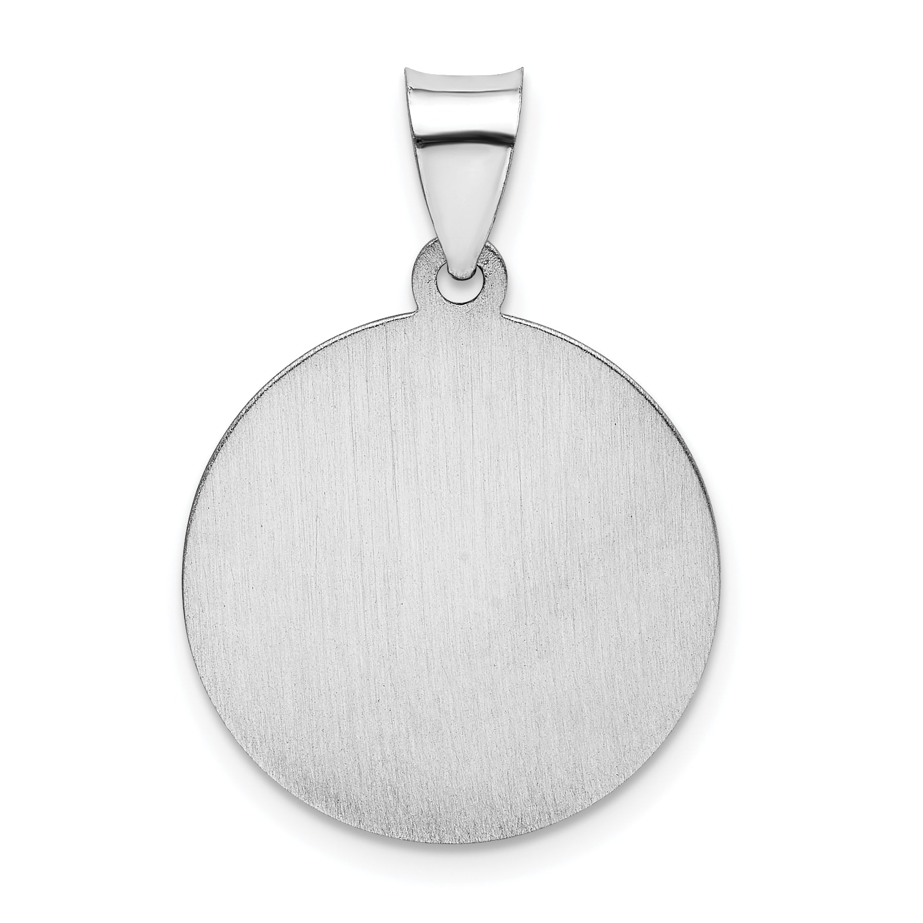 14k White Gold 14k White Gold Polished/Satin St Christopher Medal Hollow Pendant