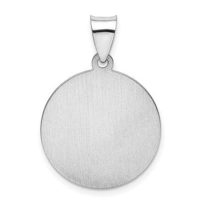 14k White Gold 14k White Gold Polished/Satin St Christopher Medal Hollow Pendant