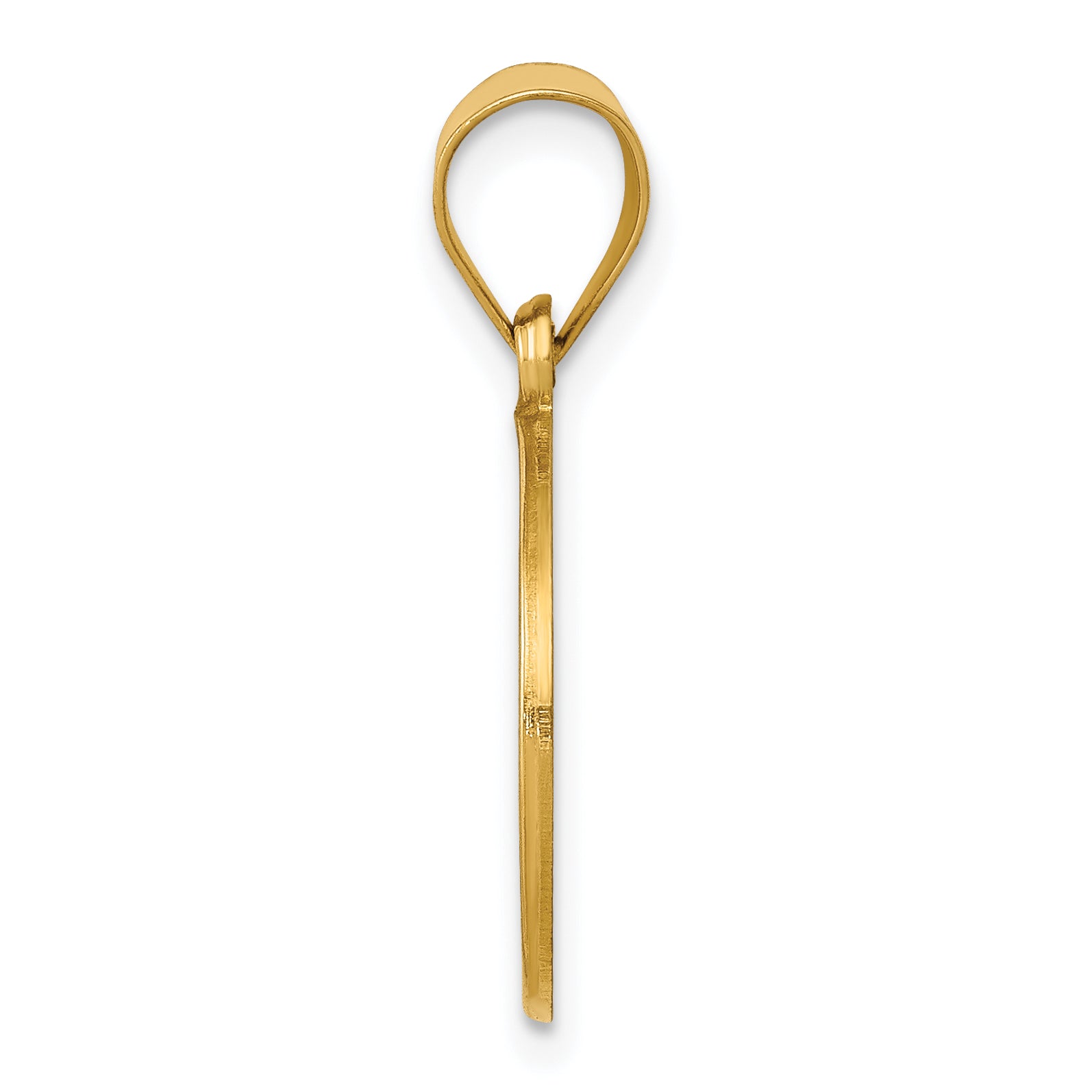 14k Yellow Gold 14k Polished and Satin St John Baptist Medal Hollow Pendant