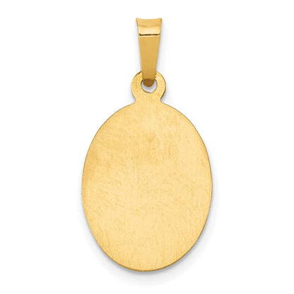 14k Yellow Gold 14k Polished and Satin St Joseph Medal Hollow Pendant