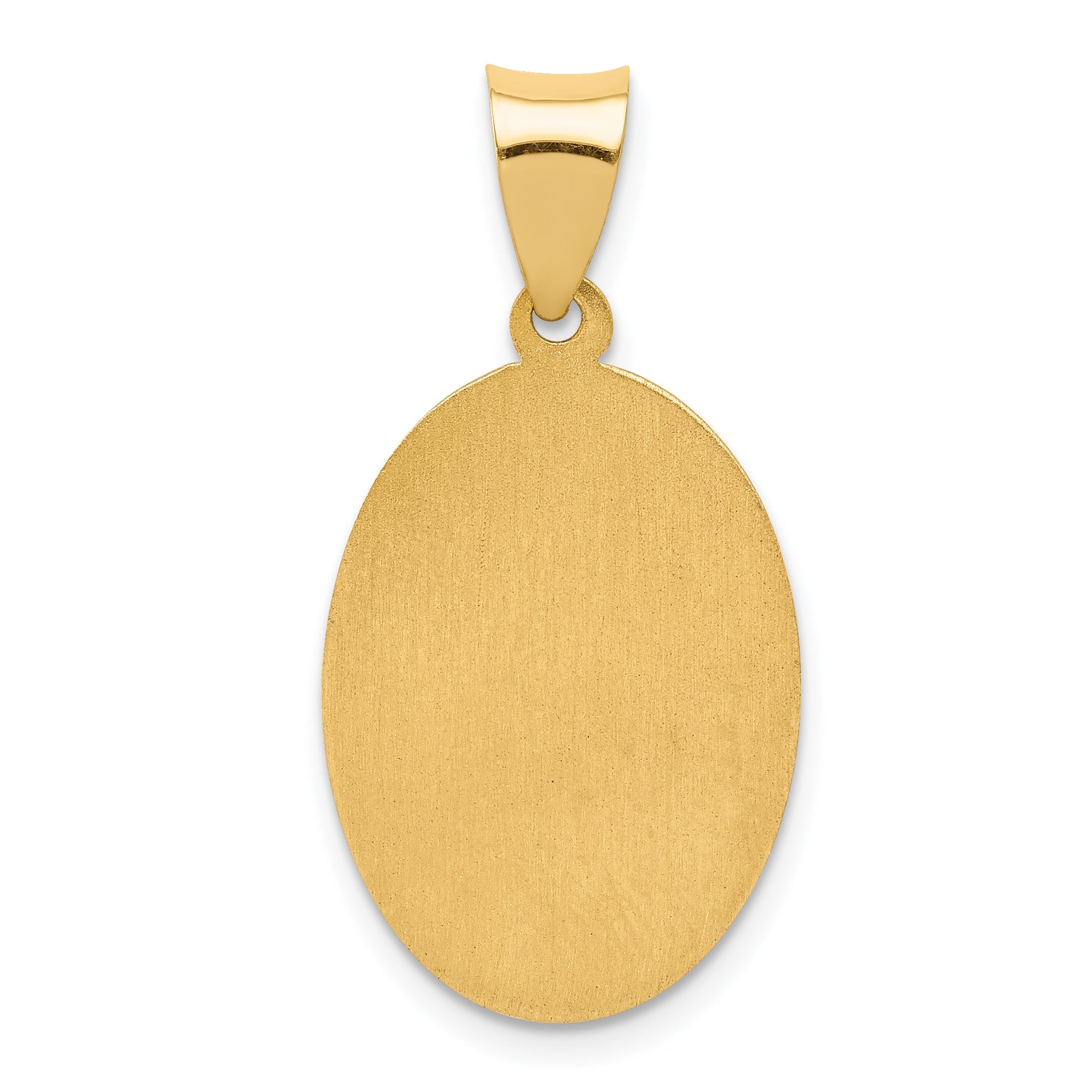 14k Yellow Gold 14k Polished and Satin St Joseph Medal Hollow Pendant