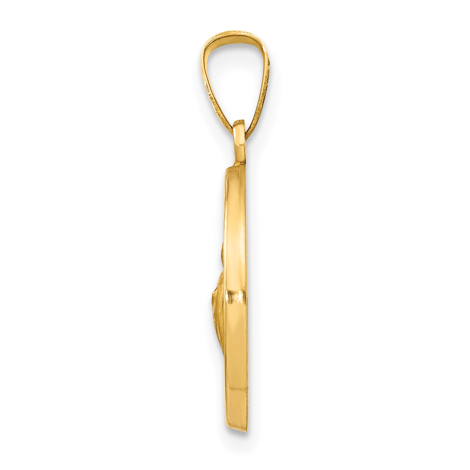 14k Yellow Gold 14k Polished and Satin St Jude Thaddeus Medal Hollow Pendant